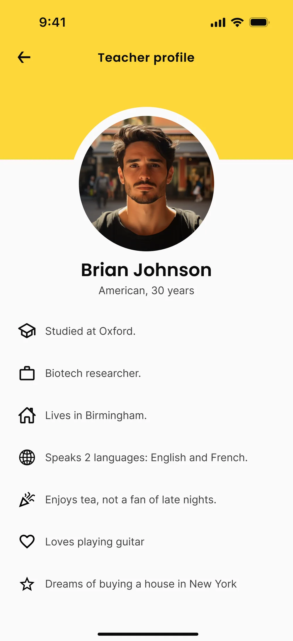 Teacher Profile